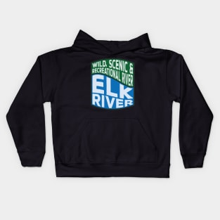 Elk River Wild, Scenic and Recreational River Wave Kids Hoodie